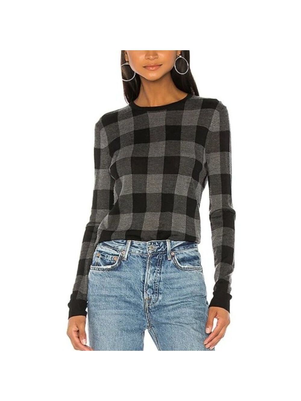 🎁 Theory Plaid Silk Blend Sweater
